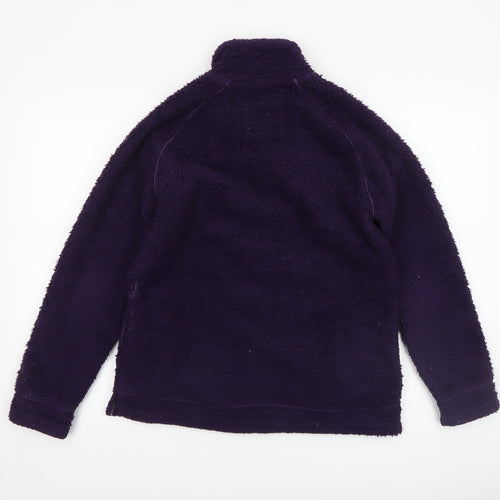 Fat Face Women's Purple Fleece 1/2 Zip Pullover Sweatshirt Size 10