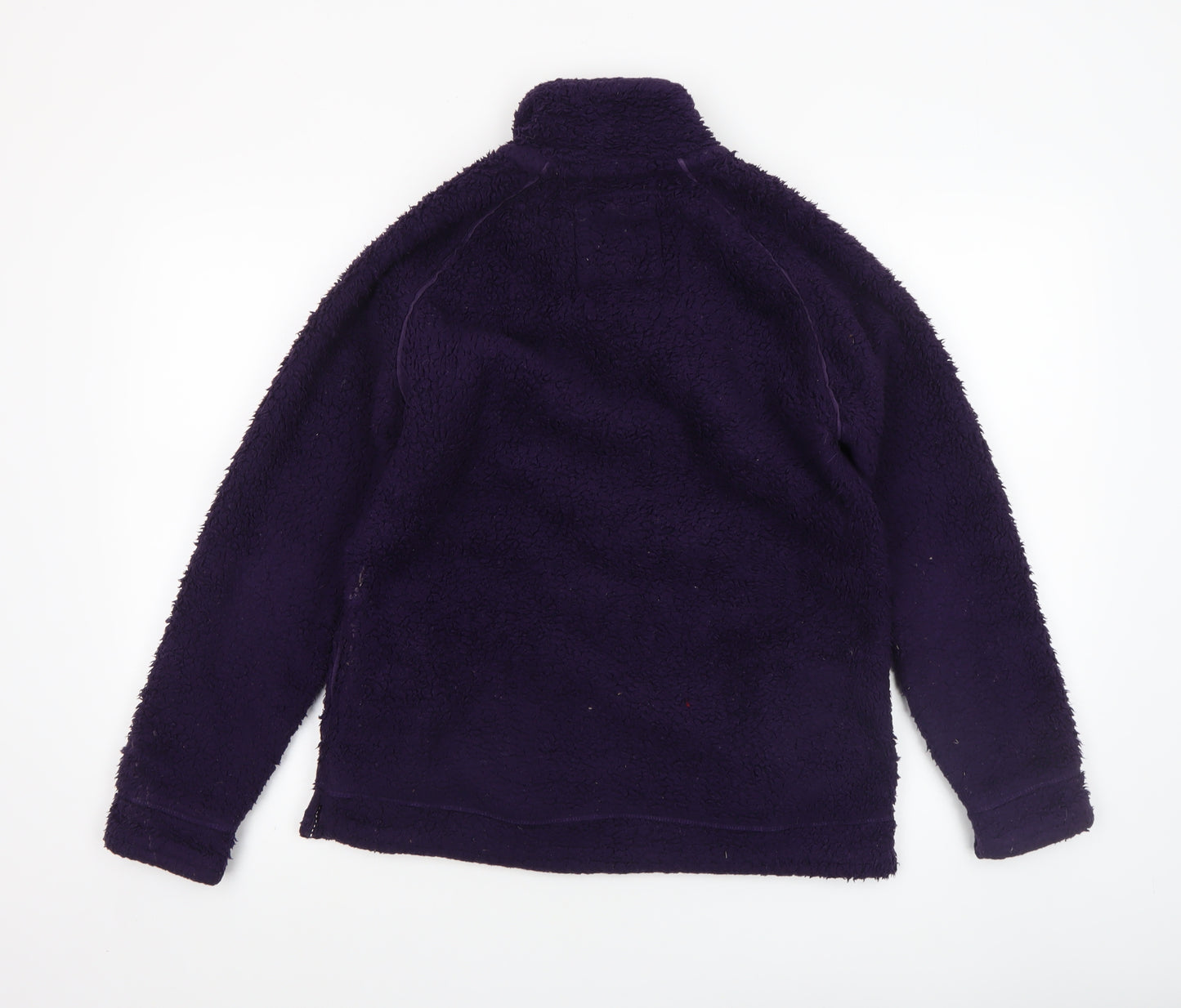 Fat Face Women's Purple Fleece 1/2 Zip Pullover Sweatshirt Size 10