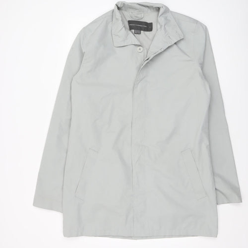 French Connection Women's Grey Mid-Length Rain Coat L