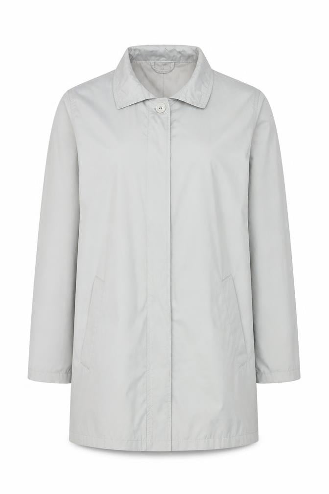 French Connection Women's Grey Mid-Length Rain Coat L