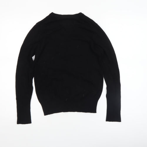 Richmond Women's Black Wool Crew Neck Long Sleeve Pullover Jumper Size S