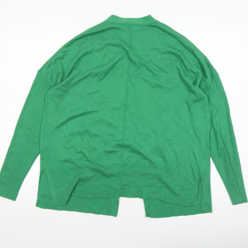 Nutmeg Women Green Open Front Long Sleeve Cardigan Size 10