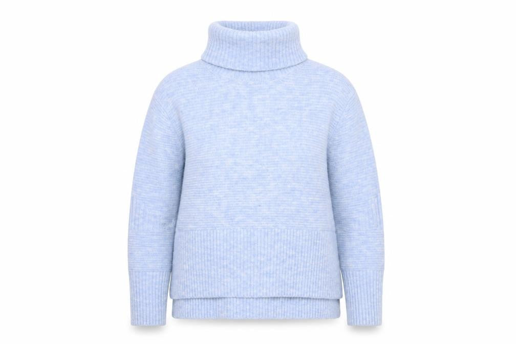 Miss Selfridge Women’s Blue Roll Neck Chunky Knit Jumper Size 8