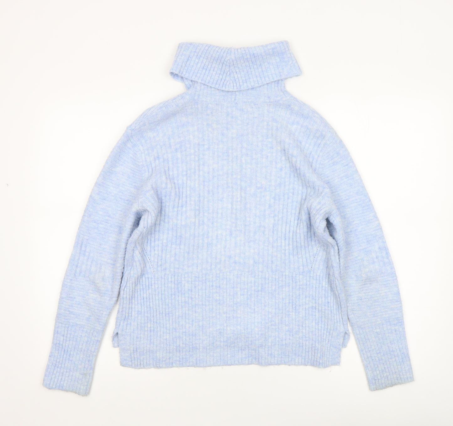 Miss Selfridge Women’s Blue Roll Neck Chunky Knit Jumper Size 8