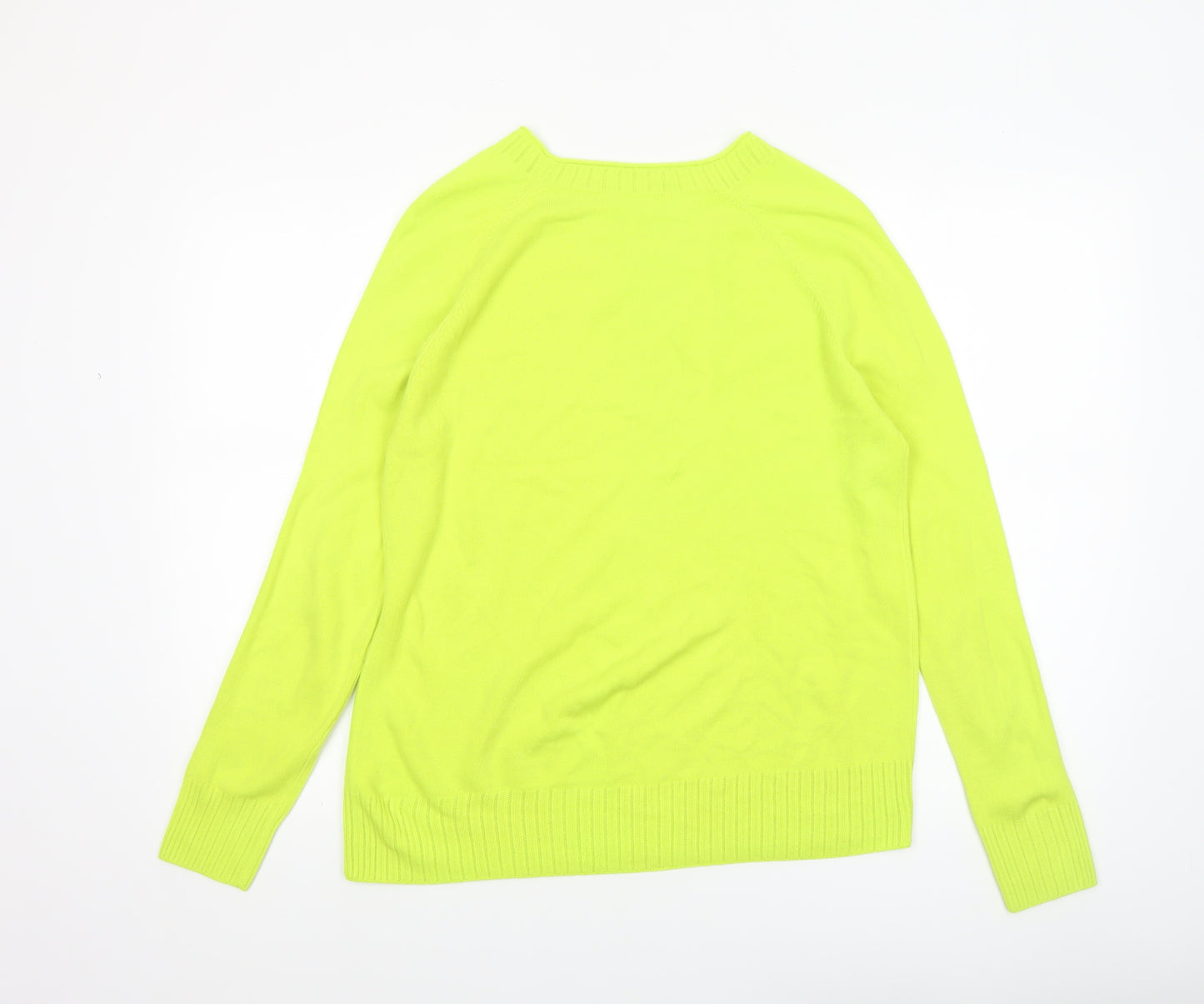 Tu Women’s Yellow Crew Neck Cotton Blend Jumper Size 16