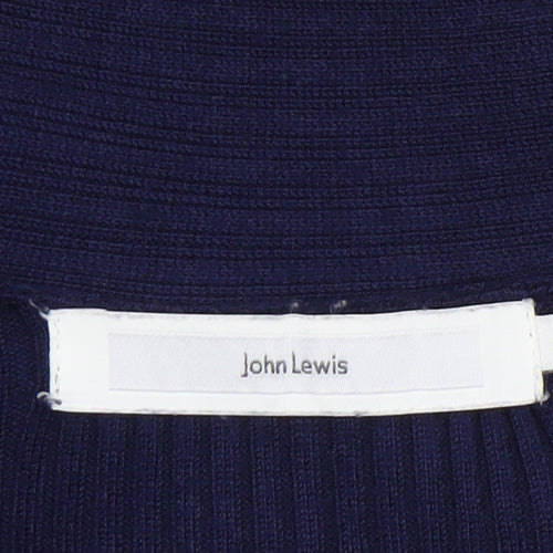 John Lewis Women's Blue Long Sleeve Knit Cardigan Size 8