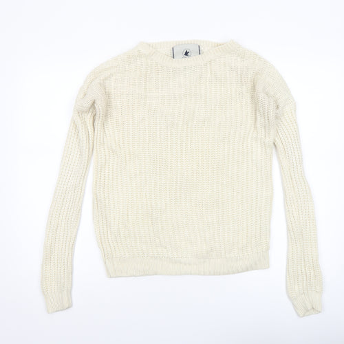 SoulCal & Co Womens Ivory Chunky Knit Jumper Size 8