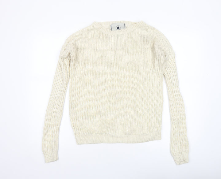 SoulCal & Co Womens Ivory Chunky Knit Jumper Size 8