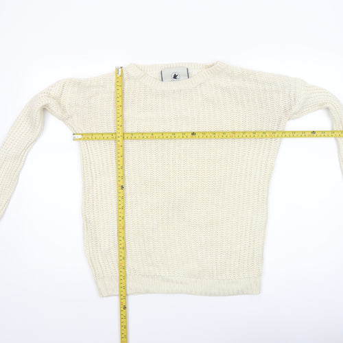 SoulCal & Co Womens Ivory Chunky Knit Jumper Size 8