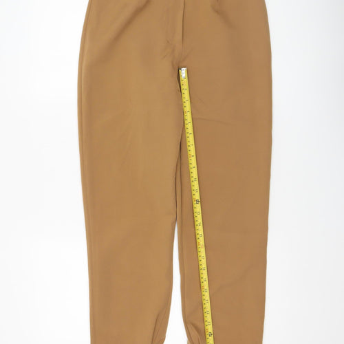 I Saw It First Women Brown Size 10 Slim Fit Tapered Trousers