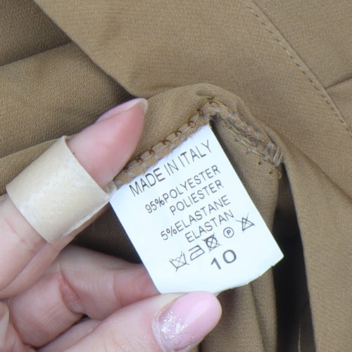 I Saw It First Women Brown Size 10 Slim Fit Tapered Trousers