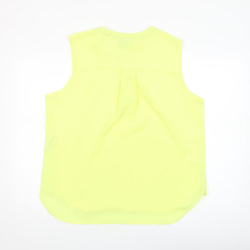Gallery Women's Yellow Sleeveless Blouse UK 16 Polyester Workwear