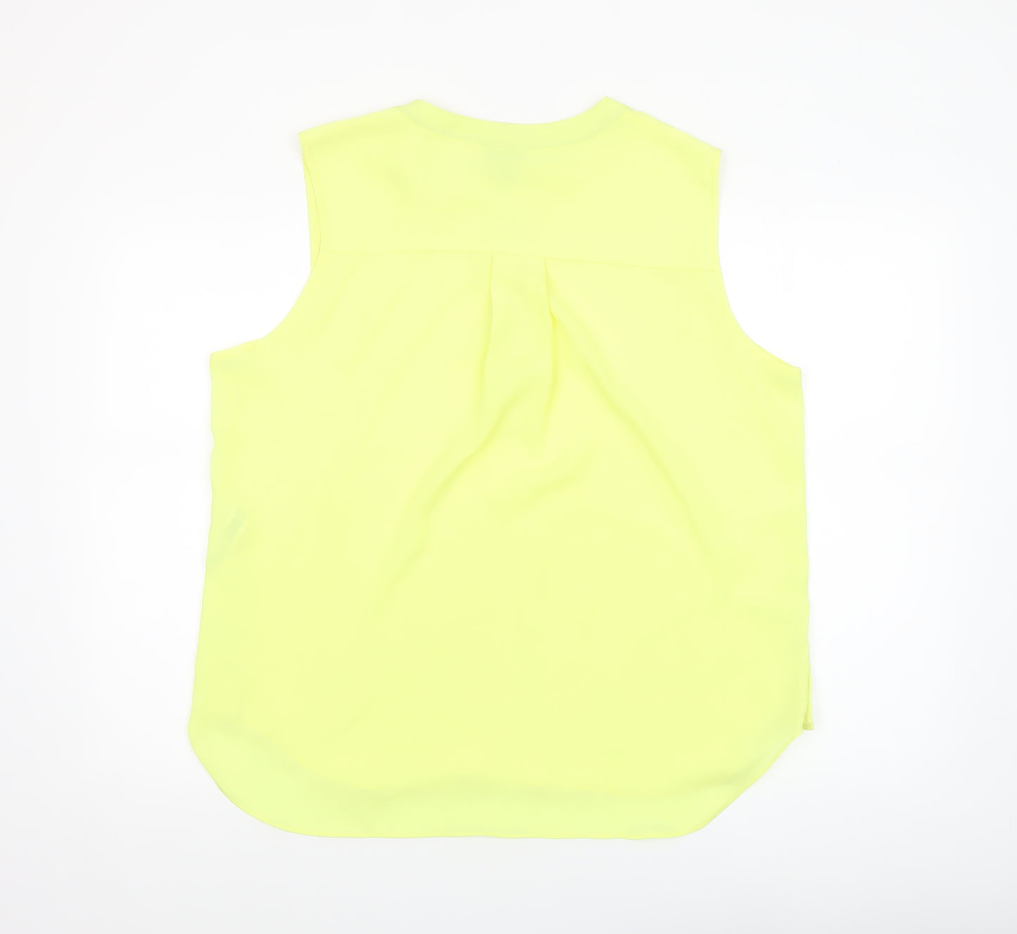 Gallery Women's Yellow Sleeveless Blouse UK 16 Polyester Workwear