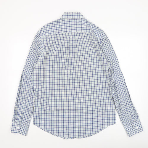 Original Penguin Men's Blue Check Slim Fit Cotton Button-Up Shirt M
