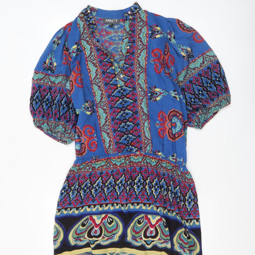 Apricot Women's Blue Bohemian Tunic Blouse S Viscose