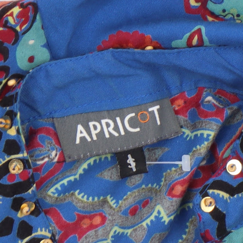 Apricot Women's Blue Bohemian Tunic Blouse S Viscose