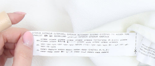 Zara Women Ivory Button-Up Long Sleeve Basic Shirt Size 8