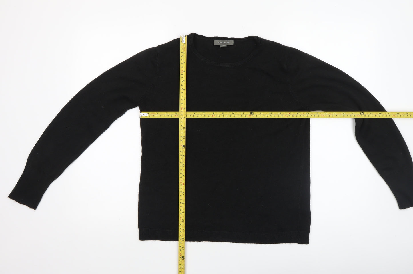 Primark Women’s Black Crew Neck Long Sleeve Knit Jumper Size M 12/14