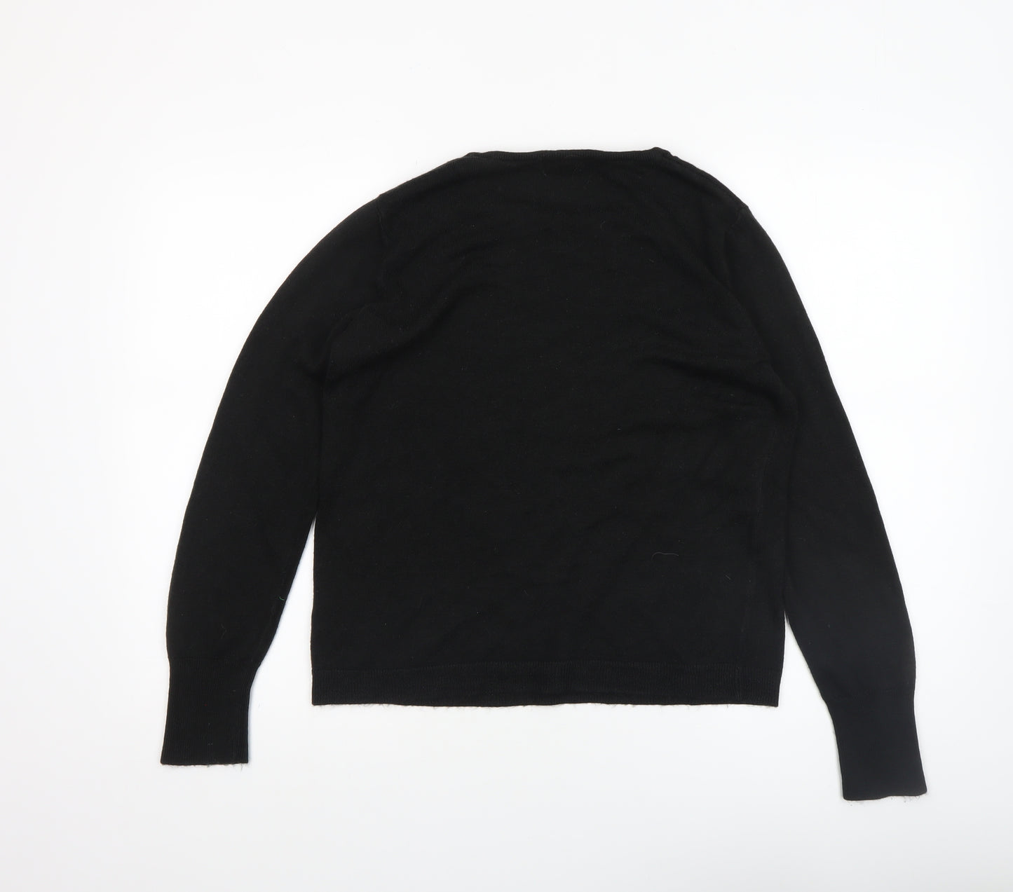 Primark Women’s Black Crew Neck Long Sleeve Knit Jumper Size M 12/14