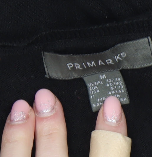 Primark Women’s Black Crew Neck Long Sleeve Knit Jumper Size M 12/14