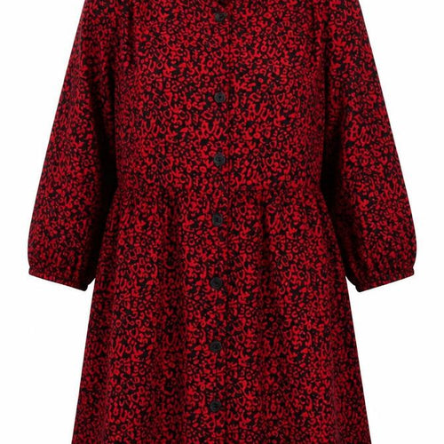 Dunnes Women Red Animal Print Button Front Shirt Dress Size 20