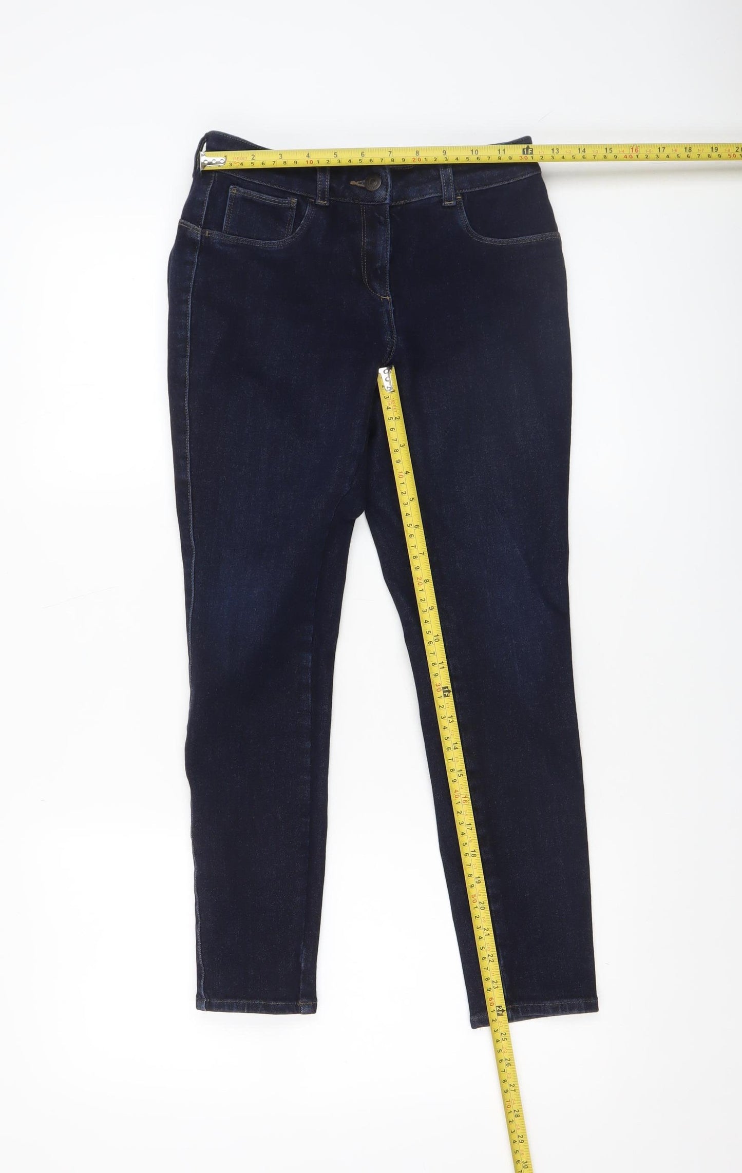 Next Women's Blue Skinny Jeans Size 10 Slim Fit Stretch Denim