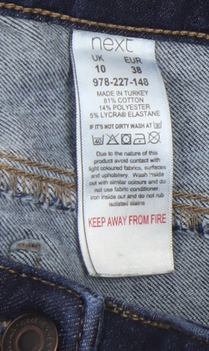 Next Women's Blue Skinny Jeans Size 10 Slim Fit Stretch Denim