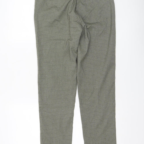 Mango Women’s Grey Check Slim Chino Trousers Size 10