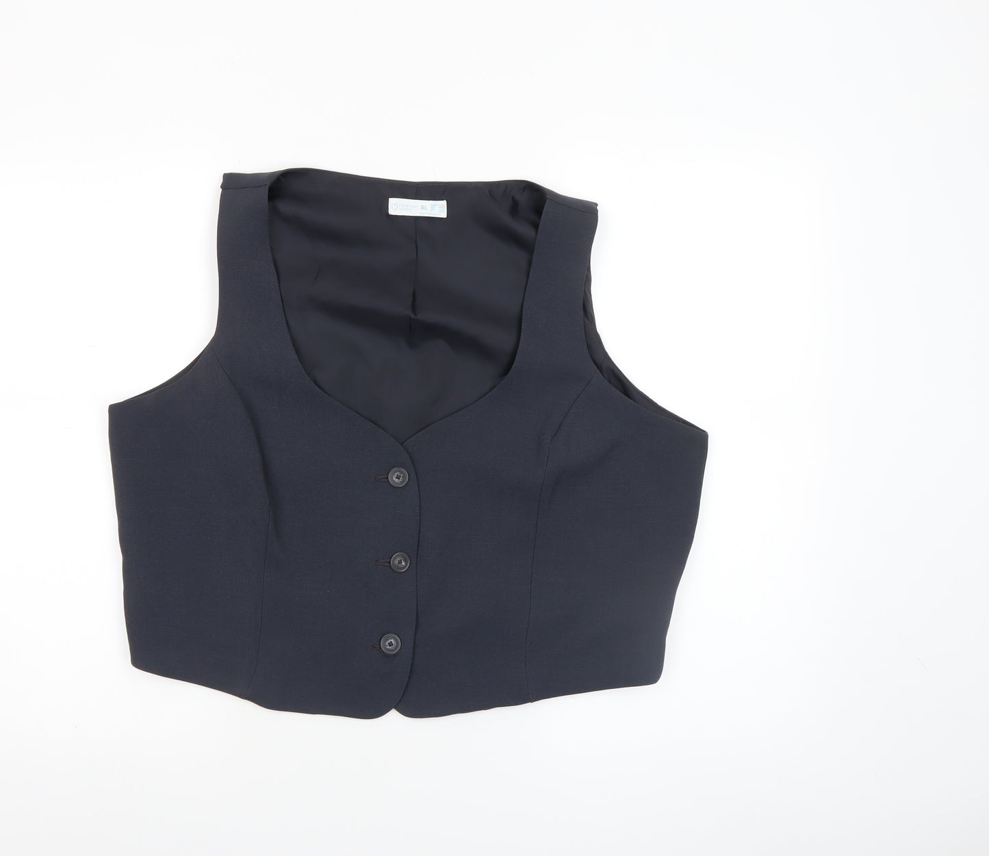 Primark Womens Black XL Suit Waistcoat Tailored Lined Workwear