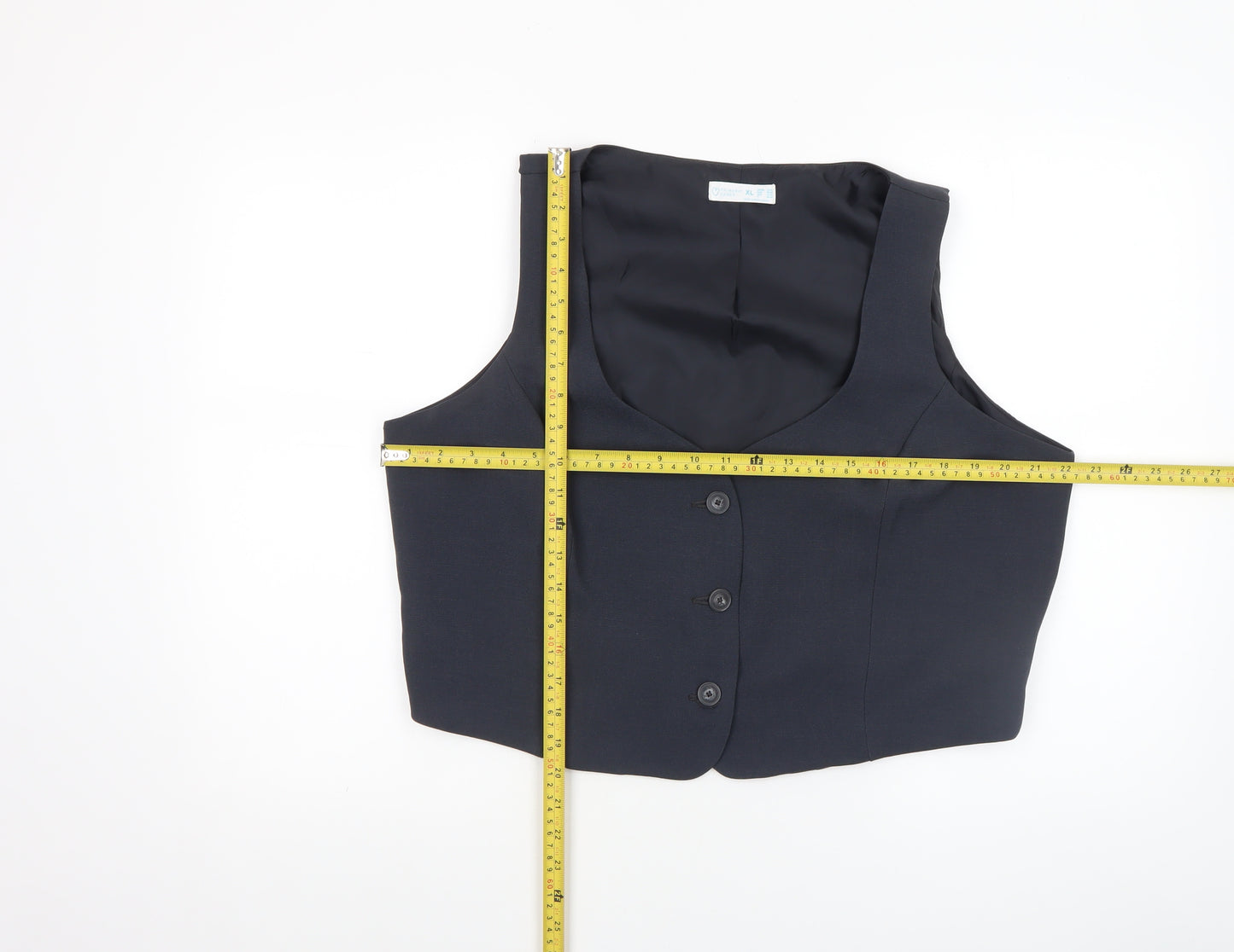 Primark Womens Black XL Suit Waistcoat Tailored Lined Workwear