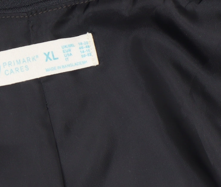 Primark Womens Black XL Suit Waistcoat Tailored Lined Workwear