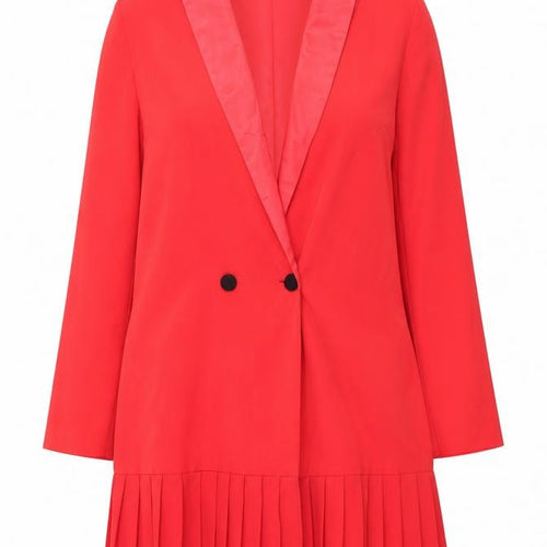 ASOS Womens Red Shawl Lapel Skirt Suit UK 10 Double Breasted
