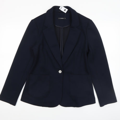 Dunnes Women’s Navy Classic Blazer Small Single-Breasted Jacket