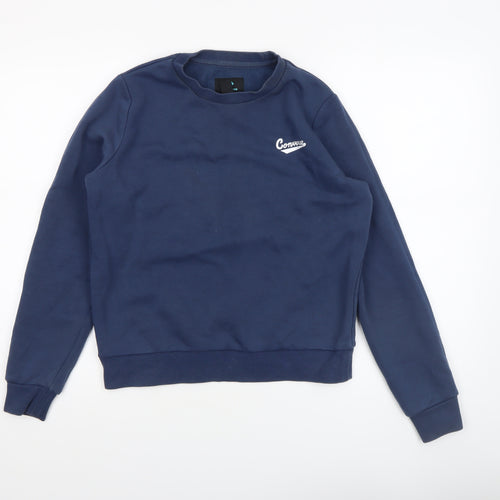 Converse Boys Blue Crew Neck Pullover Fleece Sweatshirt Size M