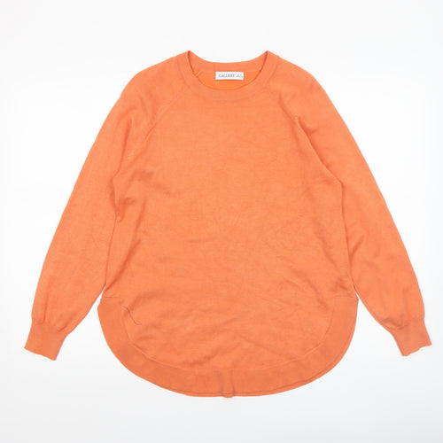Gallery Women’s Orange Crew Neck Pullover Jumper Size S