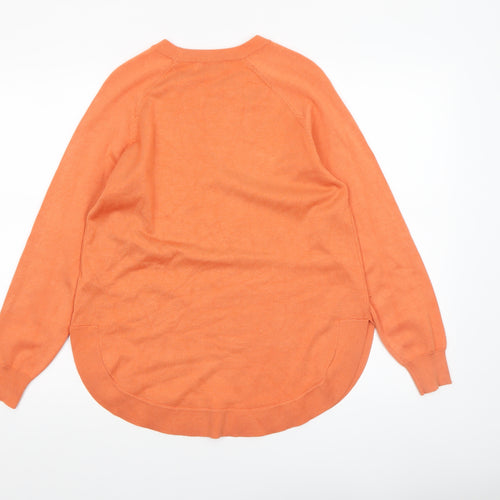 Gallery Women’s Orange Crew Neck Pullover Jumper Size S