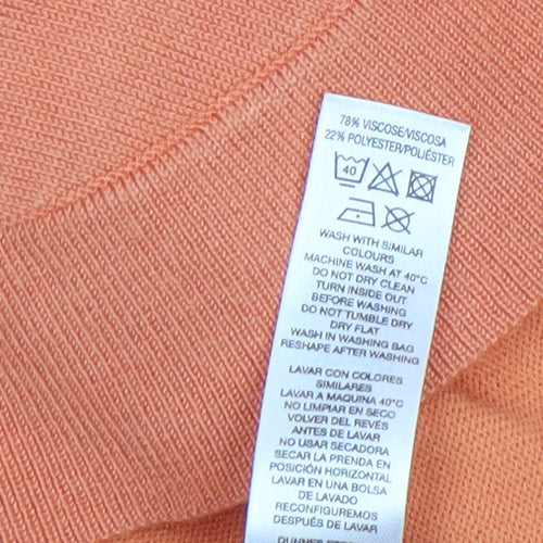 Gallery Women’s Orange Crew Neck Pullover Jumper Size S