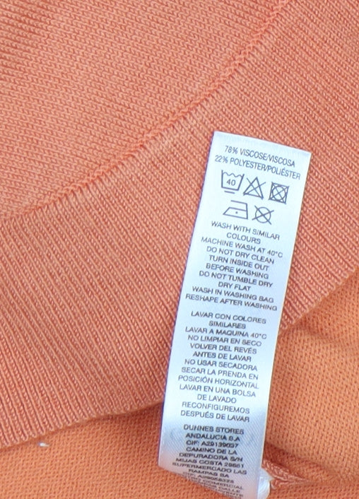 Gallery Women’s Orange Crew Neck Pullover Jumper Size S