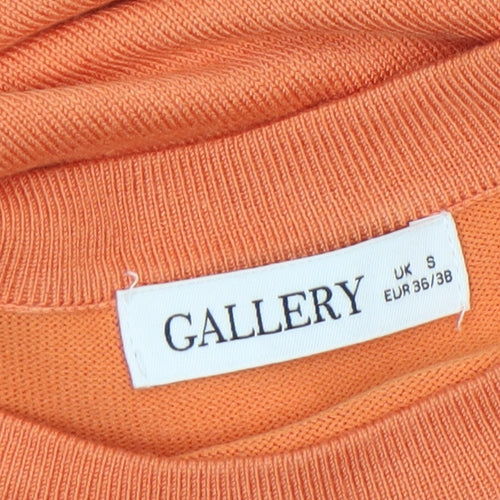 Gallery Women’s Orange Crew Neck Pullover Jumper Size S