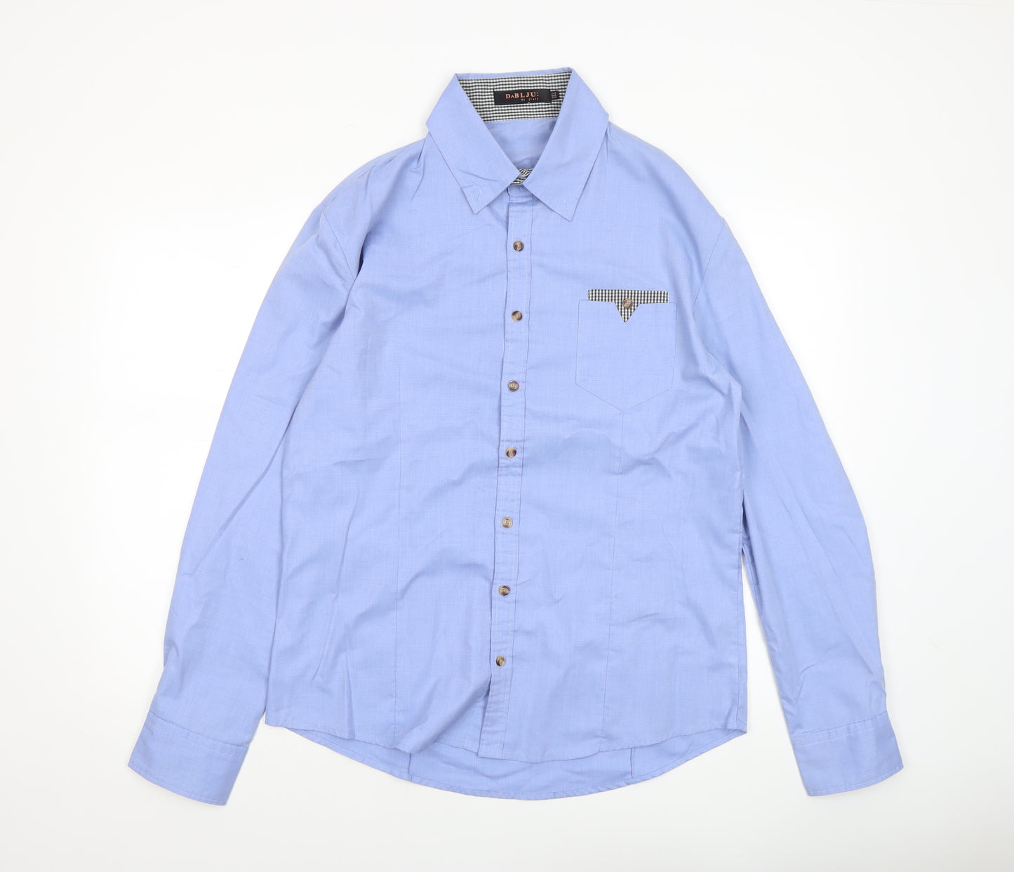 Dablju by Jiniy Men’s Blue Long Sleeve 2XL Button-Up Shirt