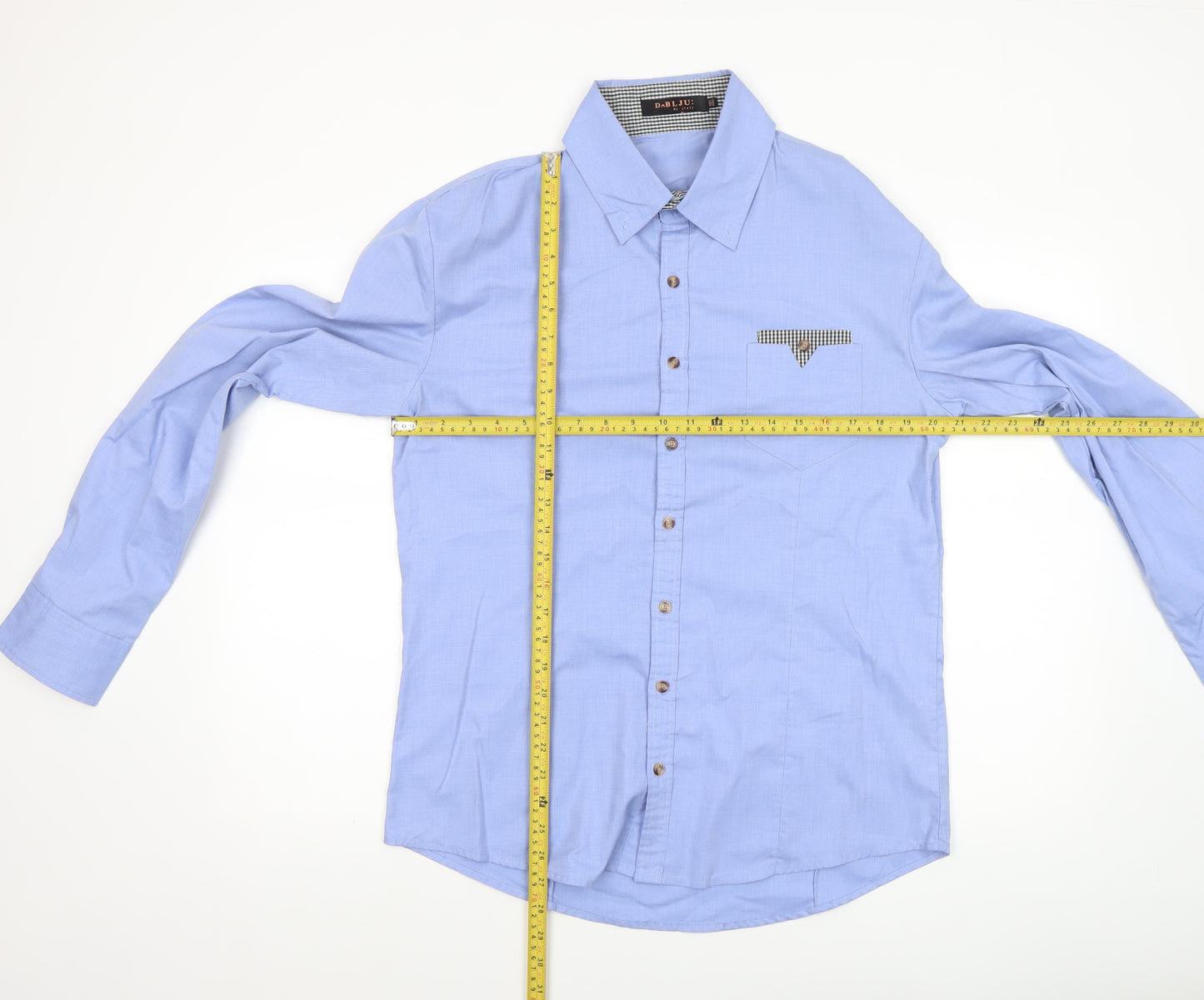 Dablju by Jiniy Men’s Blue Long Sleeve 2XL Button-Up Shirt