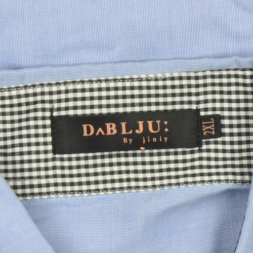 Dablju by Jiniy Men’s Blue Long Sleeve 2XL Button-Up Shirt