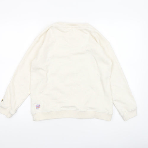 Fat Face Girls Ivory Butterfly Print Pullover Sweatshirt 10-11 Years