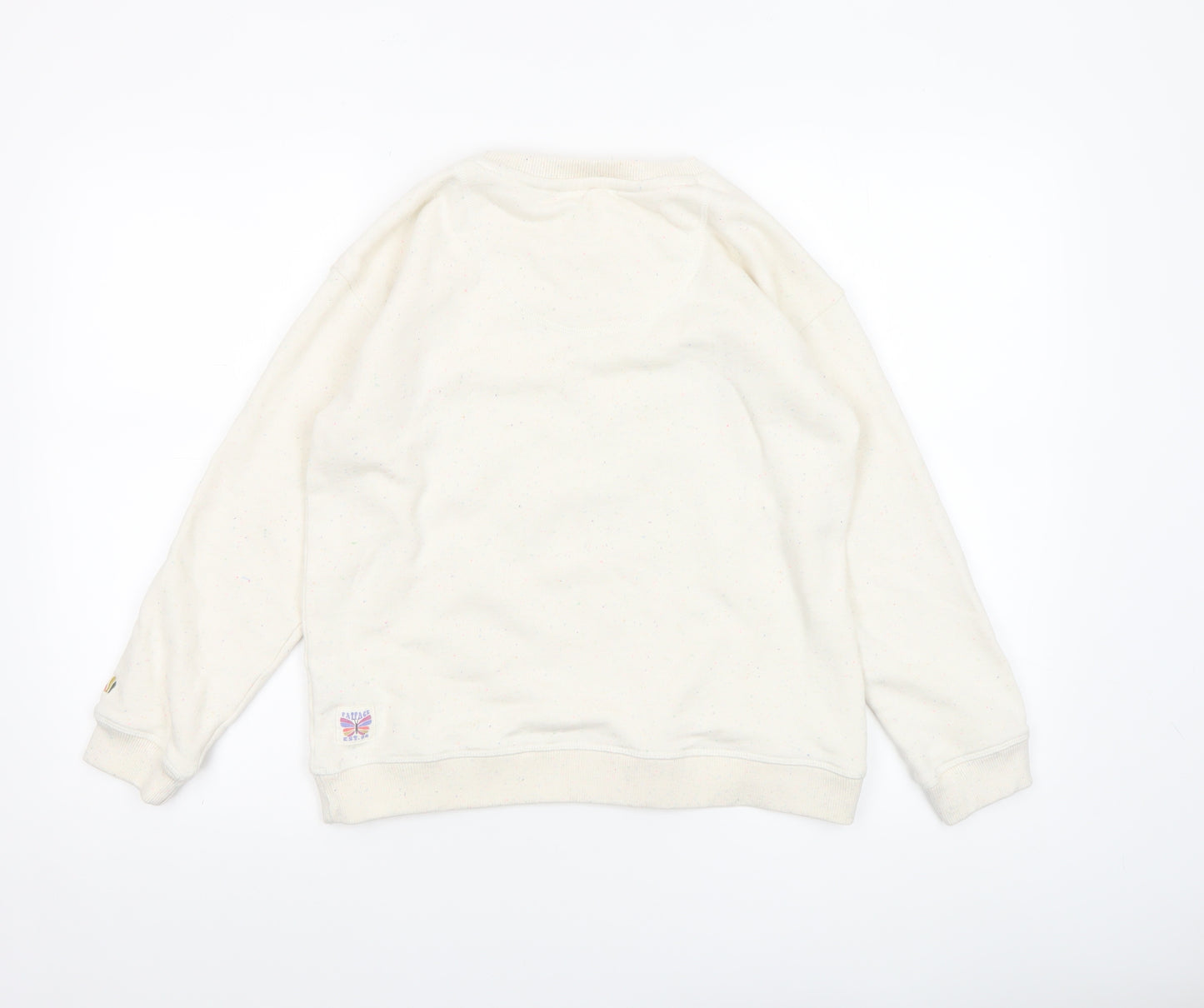 Fat Face Girls Ivory Butterfly Print Pullover Sweatshirt 10-11 Years
