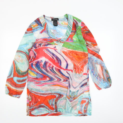 Nathalie Chaize Womens Multicoloured Cotton Tunic Blouse Size 10