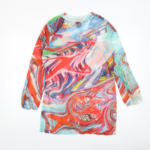 Nathalie Chaize Womens Multicoloured Cotton Tunic Blouse Size 10