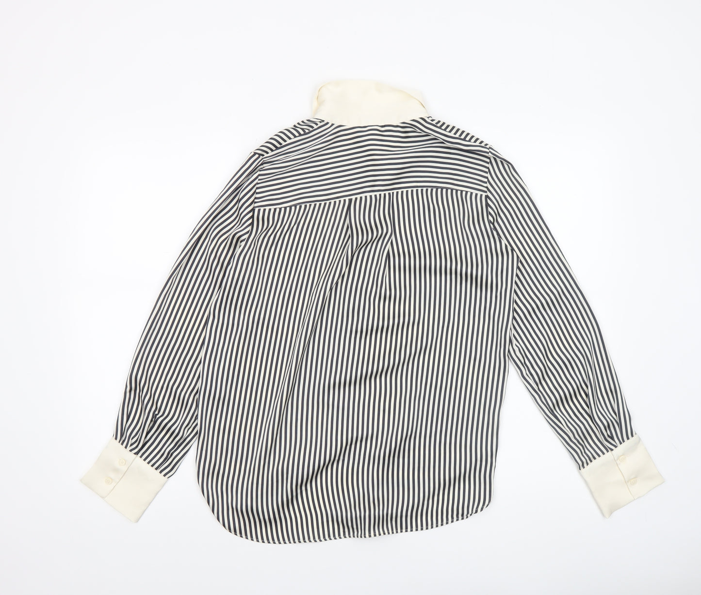 H&M Women's Multicoloured Striped Button-Up Blouse Size XS