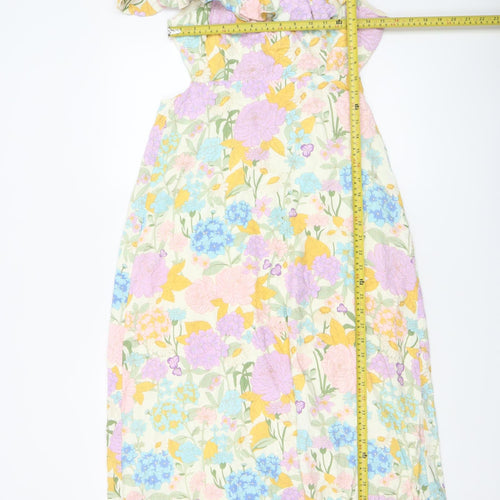 Savida Women’s Multicoloured Floral Off Shoulder Midi Dress Size 12
