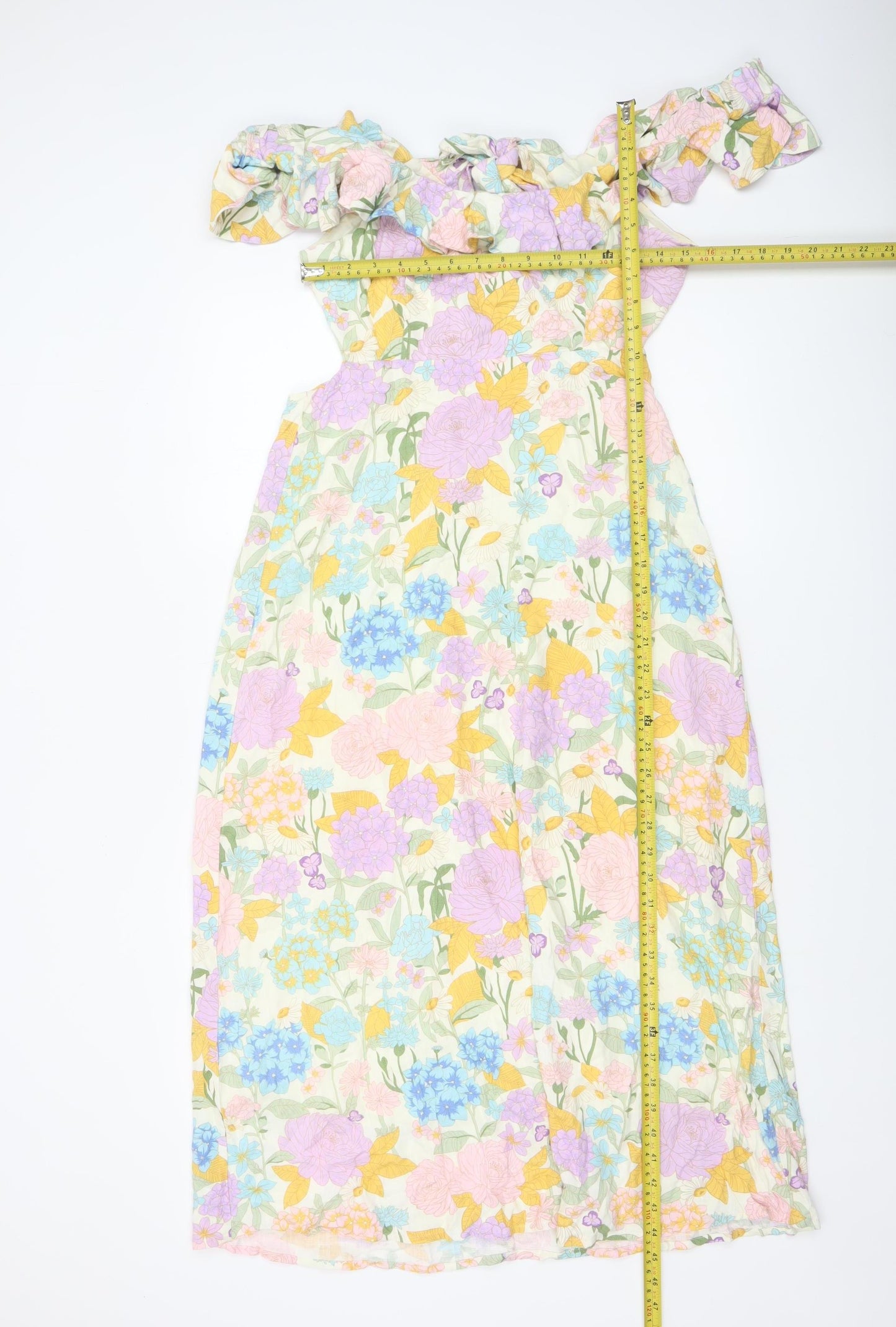 Savida Women’s Multicoloured Floral Off Shoulder Midi Dress Size 12