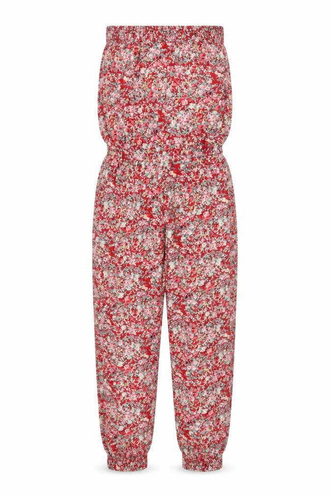 Vila Womens Red Floral Woven Sleeveless Jumpsuit Size S